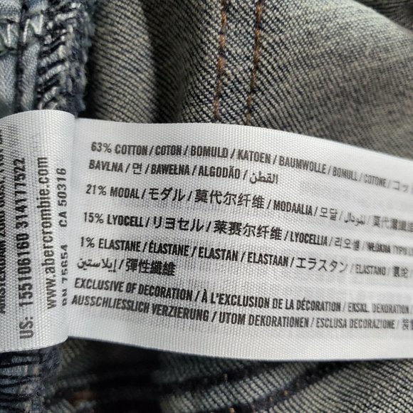 Abercrombie & Fitch Super Skinny Jeans Stretch Dark 2 26 x 30 - Picture 9 of 9